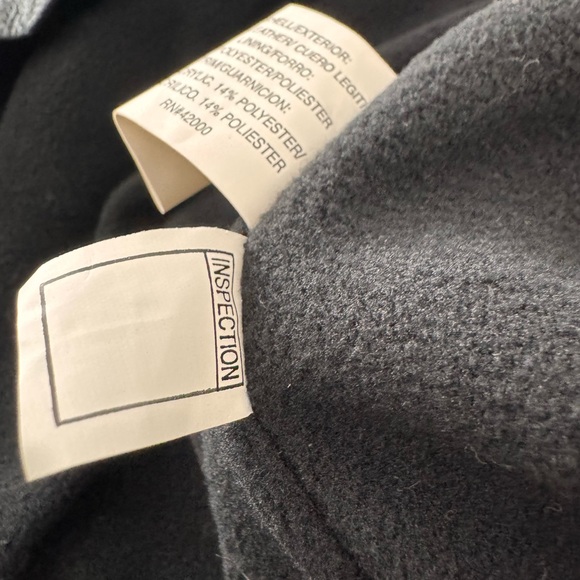 Jaclyn Smith Black Leather Jacket with Faux Fur Hood - Picture 6 of 11